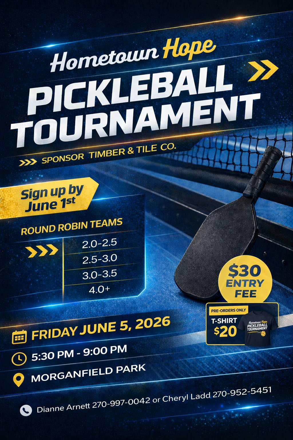 Hometown Hope Pickleball Tournament