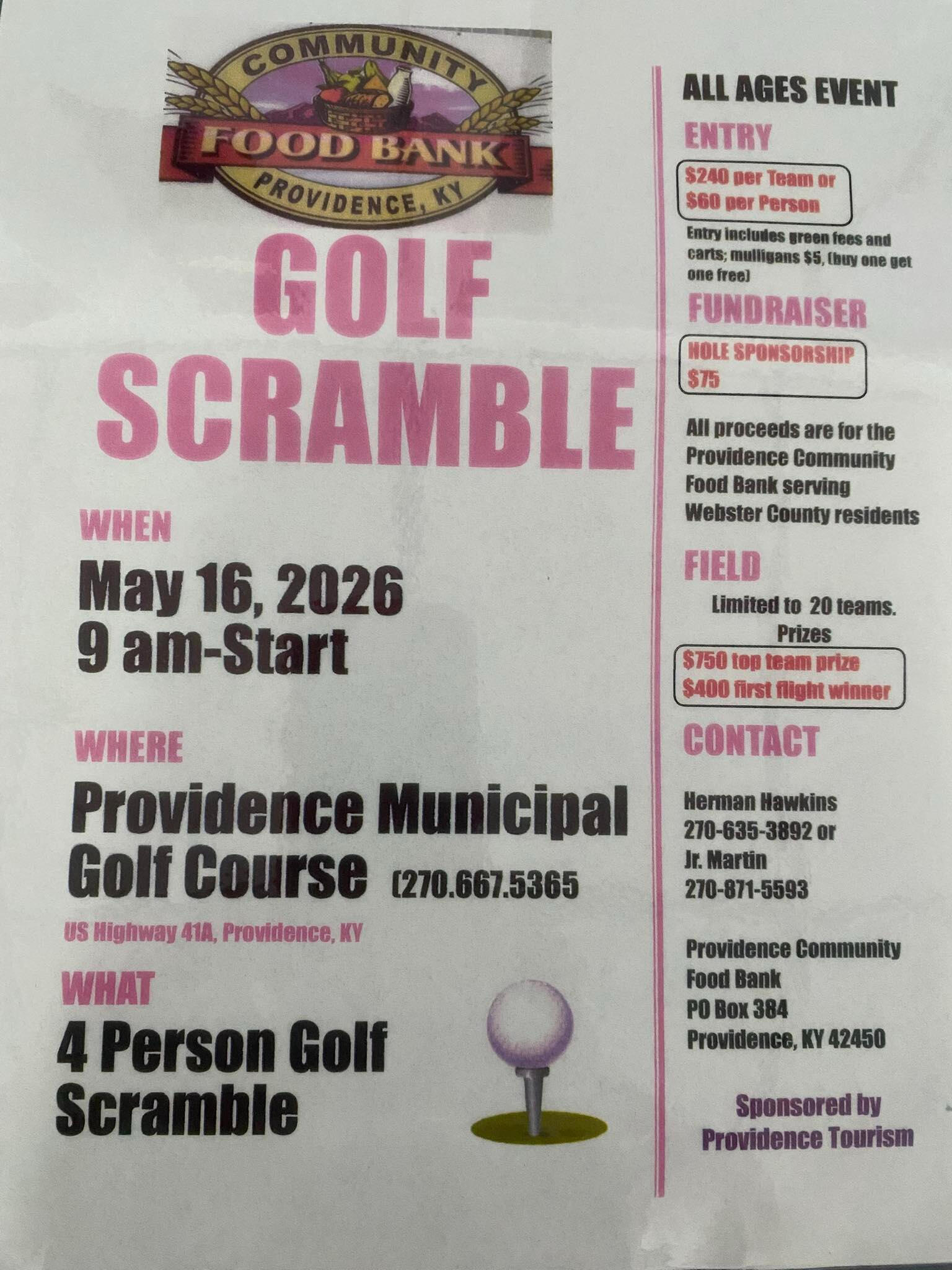 Webster County Golf Scramble